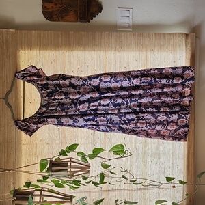 Knox Rose Purple + Blue Floral Dress Size XXL